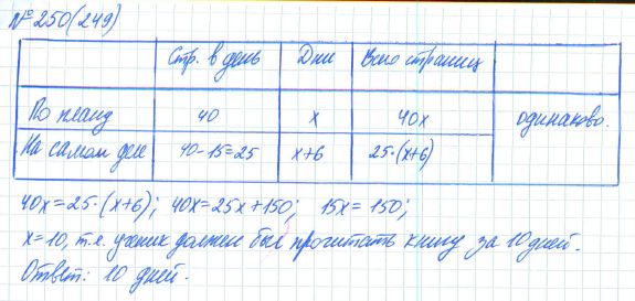 Ответ к задаче № 250 (249) - Рабочая тетрадь Макарычев Ю.Н., Миндюк Н.Г., Нешков К.И., гдз по алгебре 7 класс